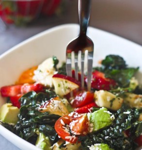Fruity Kale Salad with Coconut Lime Dressing