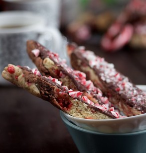 Candy Cane Marbled Biscotti