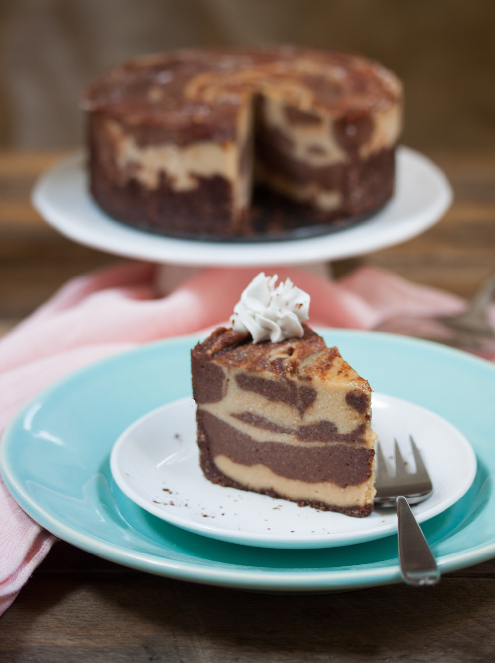 chocolate peanut butter swirl cheesecake